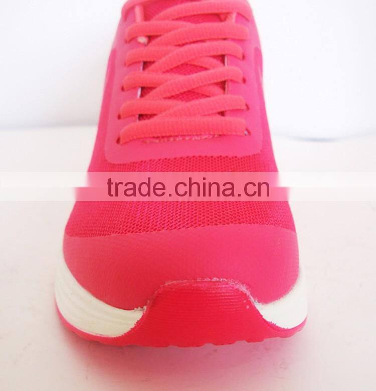 Air cushion outsole pink fashion low price sport shoes women