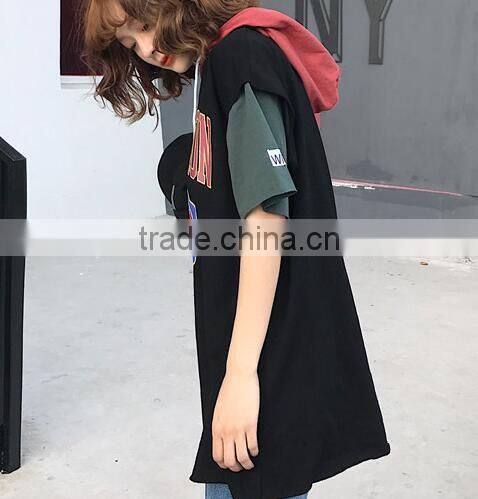 Summer the new trend of printing round collar women loose t-shirts