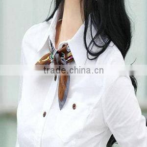 OEM factory wholesale fashion ladies white shirts