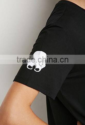 Women's short sleeve T-shirt long letters