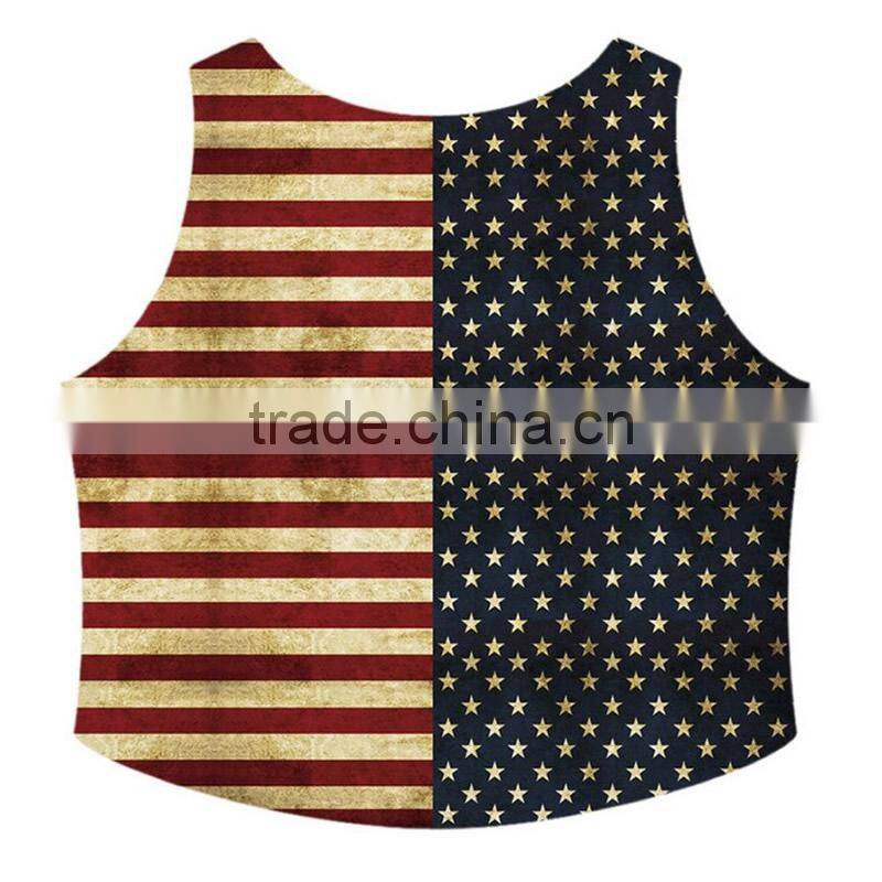 Cotton Tank Top short front long back printed patchwork Size:Free Size Sold By PC