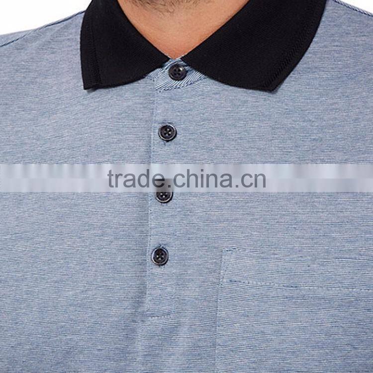 2015 Guangzhou Shandao OEM Cheap 200g 35% Cotton 65% Polyester With Button Short Sleeve Fashion Clothing