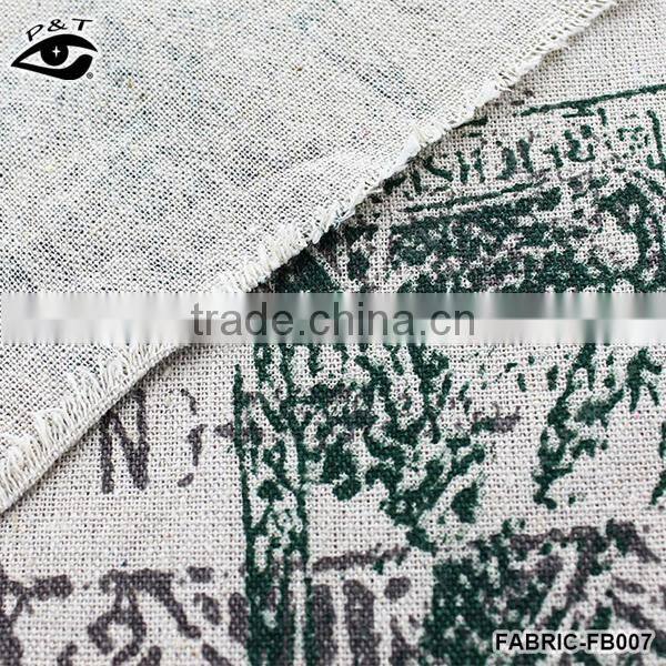 Vintage canvas textile cotton Retro Paris Style Letter Printed Canvas Fabric Linen&Cotton Fabric Household DIY Patchwork Textile