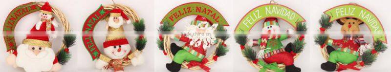 Wooden christmas wreath/Holiday Hanging Ornaments / Christmas Home Decoration,christmas decoration supplies