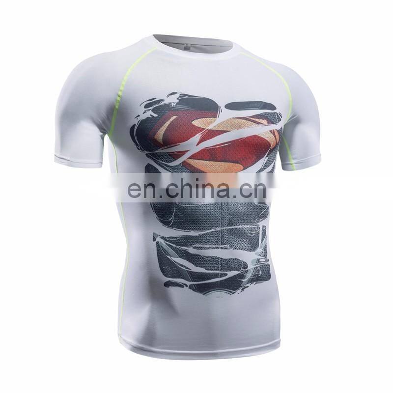 Hot selling short sleeves compression sports tight wear for men