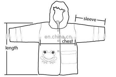 PUKR17001 Wholesale Kids Raincoat Children Sky Blue PU Raincoats For 2-10 Y