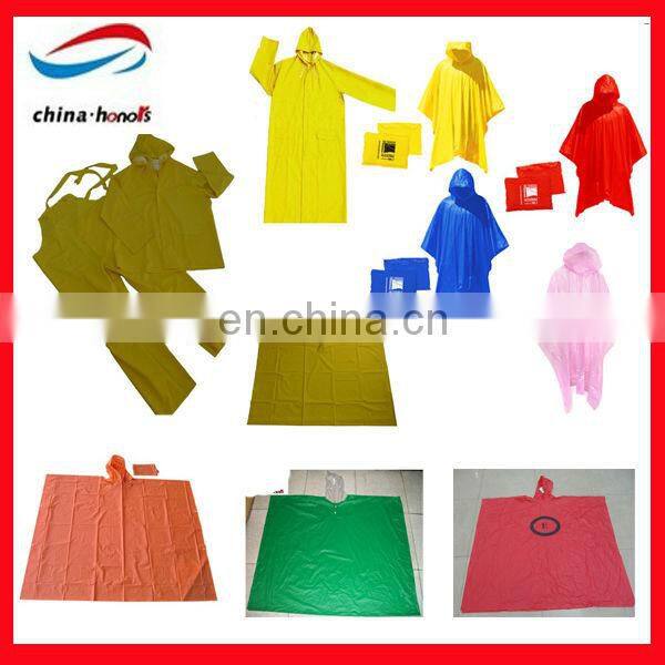 green pvc custom printed rain ponchos