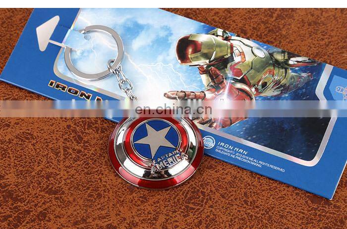 Fashion Anime The Avengers Key Chain Wholesale Fashion Cos New Hot Captain America Key Chain
