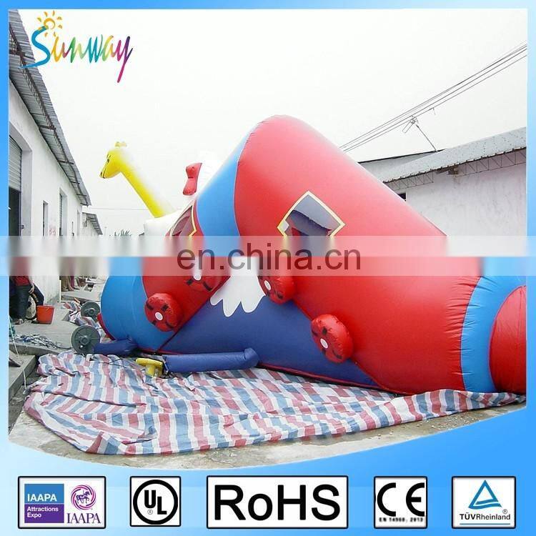 Cute Sunway Inflatable Train Tunnel Inflatable Train for Fun Caterpillar Tunnel train for Kids