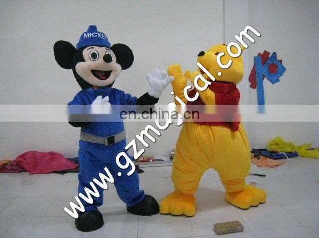 Blue and white rabbit mascot costume suit