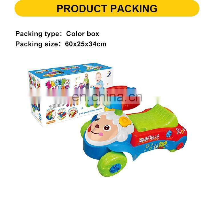 59cm Cartoon Sheep Baby Walk Car With Music