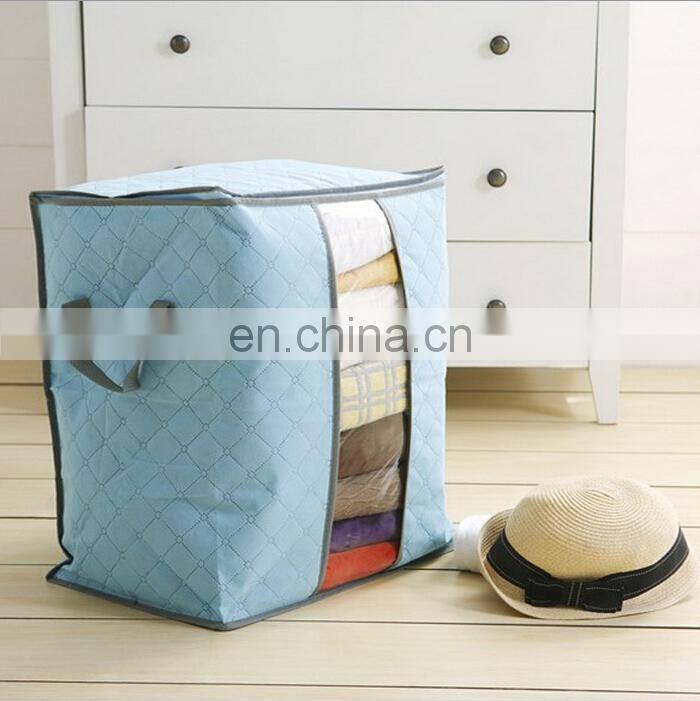 High Quality Thickened & Foldable Colorful Non-woven Carbon Fabric Apperal Quilt Storage Box