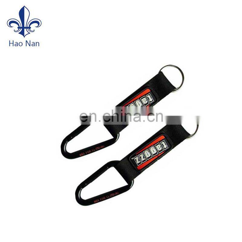 custom design metal carabiner with polyester