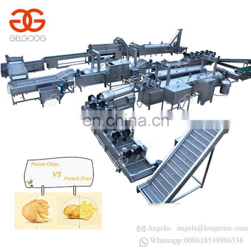 Factory Price Mini Fresh Frozen French Fries Making Machine Potato Chips Maker For Sale