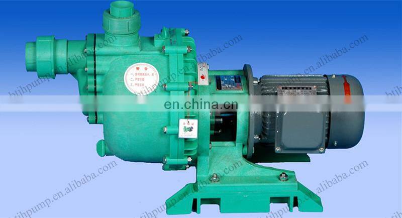 Corrosion resistant/acid proof self-priming plastic chemical pump