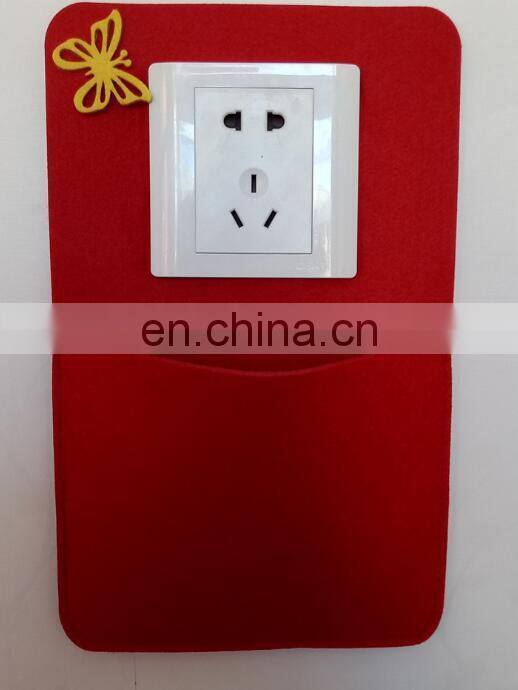 Felt Wall Hanging Cell Phone Charger Holder