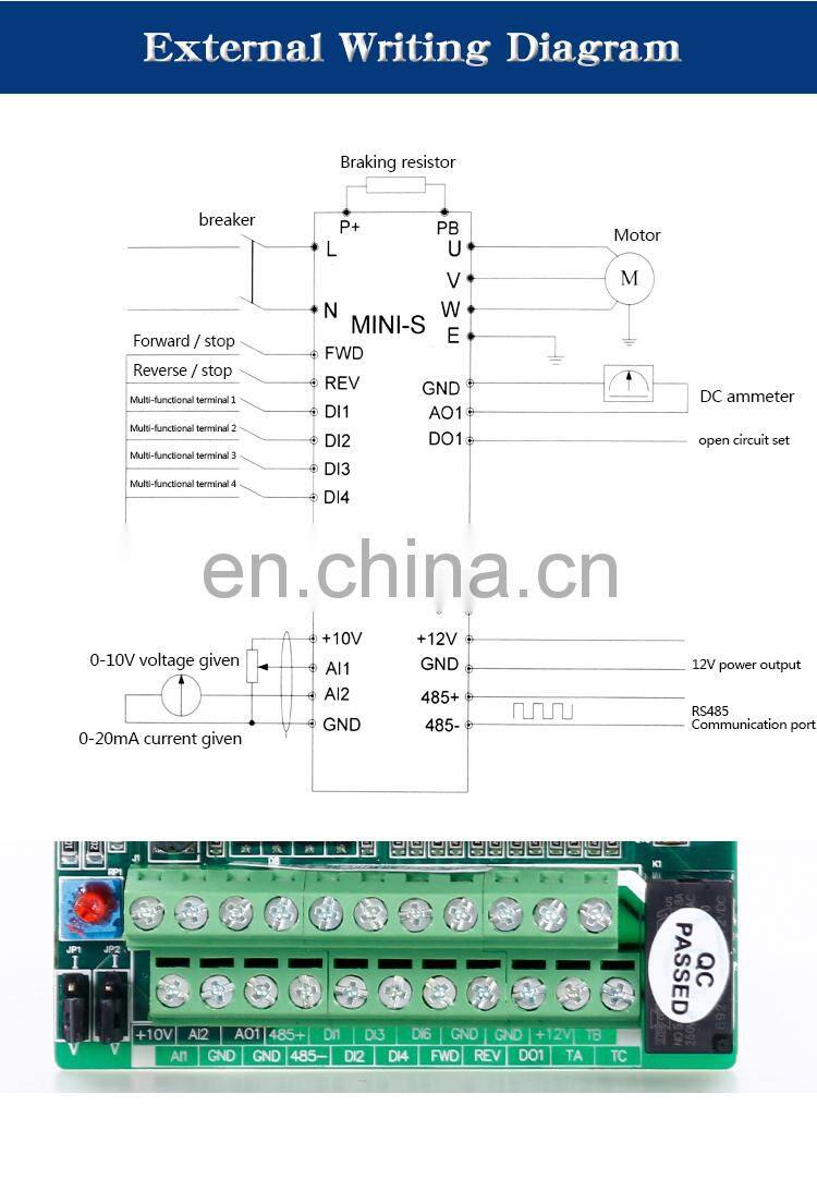 220v fan speed controller single 1hp /2hp ac small motor speed controller
