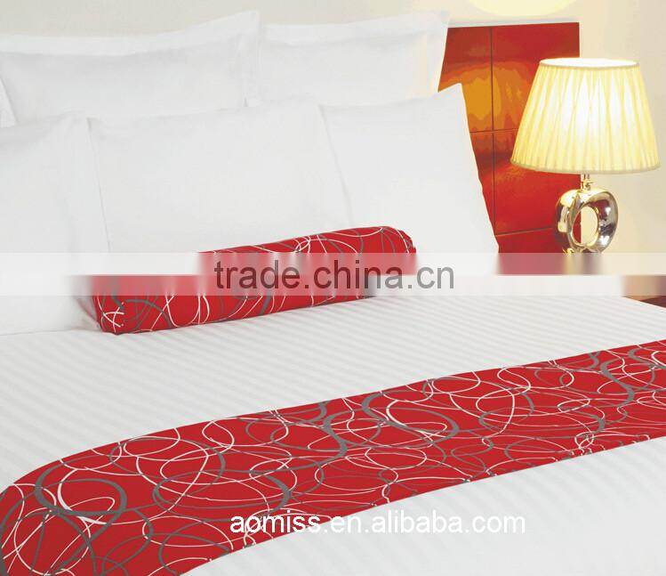 100% Egyption cotton plain white hotel bed sheets
