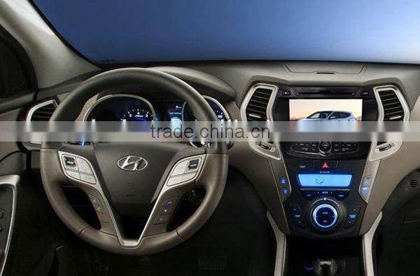 Promotion wince 6.0 car gps player for Hyundai IX45/Santa fe 2013 with GPS/Bluetooth/Radio/SWC/Virtual 6CD/3G internet/ATV/iPod