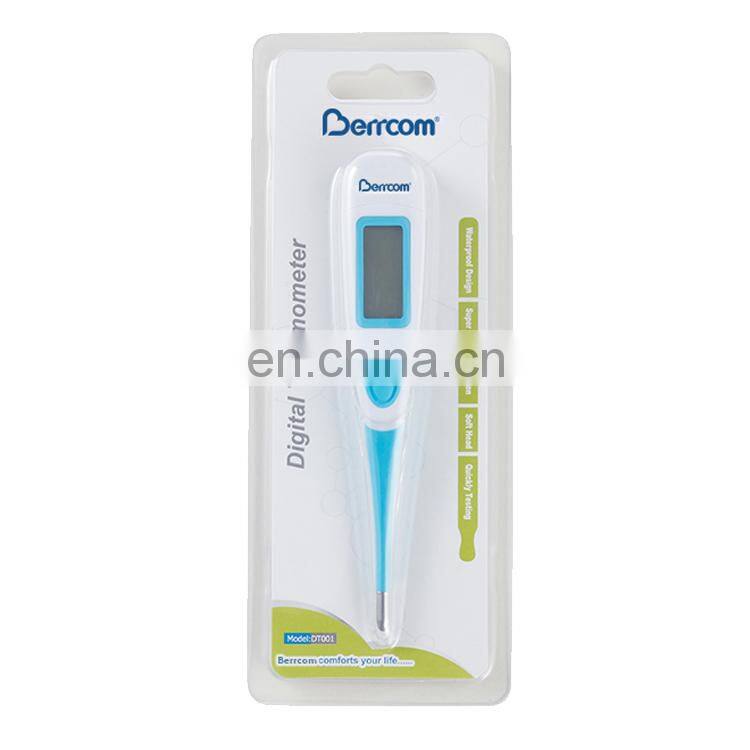 Big Screen Medical Care Waterproof Flexible Tip Oral Digital Clinical Thermometer