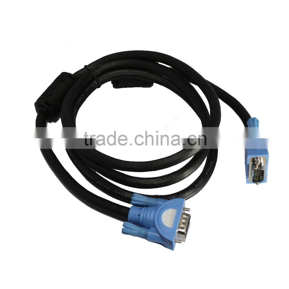 15PIN BLUE BLACK( 3+6) Male to Male PLUG RGB CABLE, VGA SCART CABLE