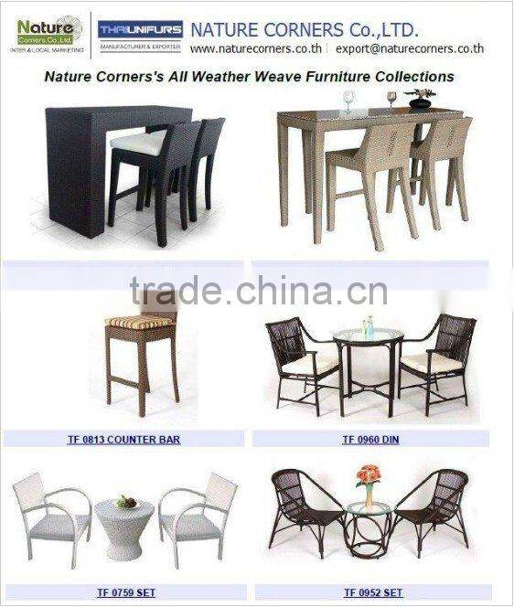 Indoor and Outdoor Synthetic Rattan Woven Furniture