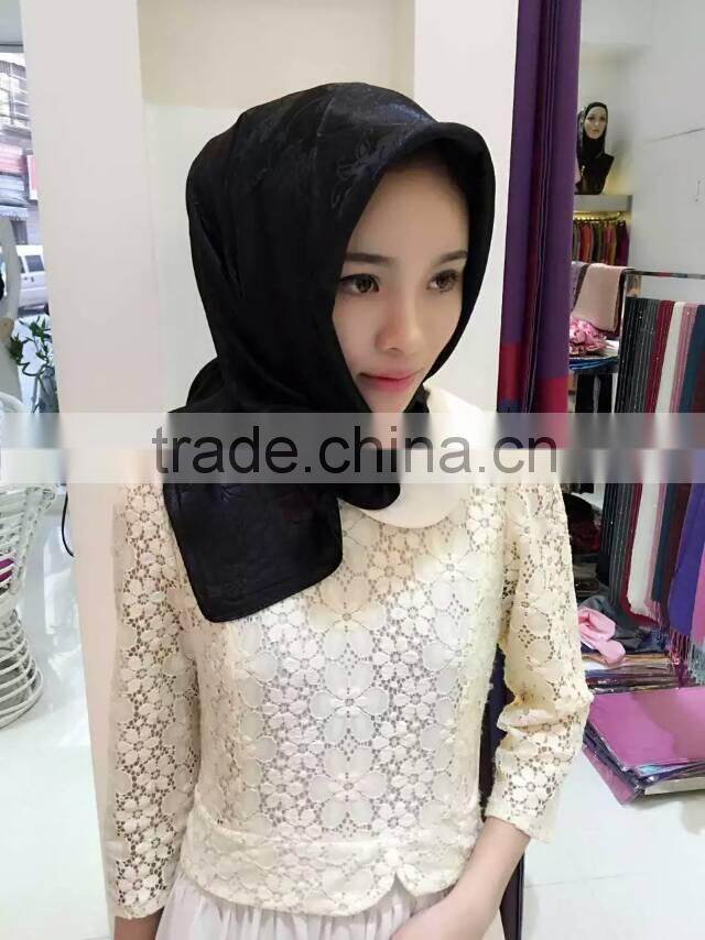 latest design high quality islamic square scarfs muslem headscarf shawl