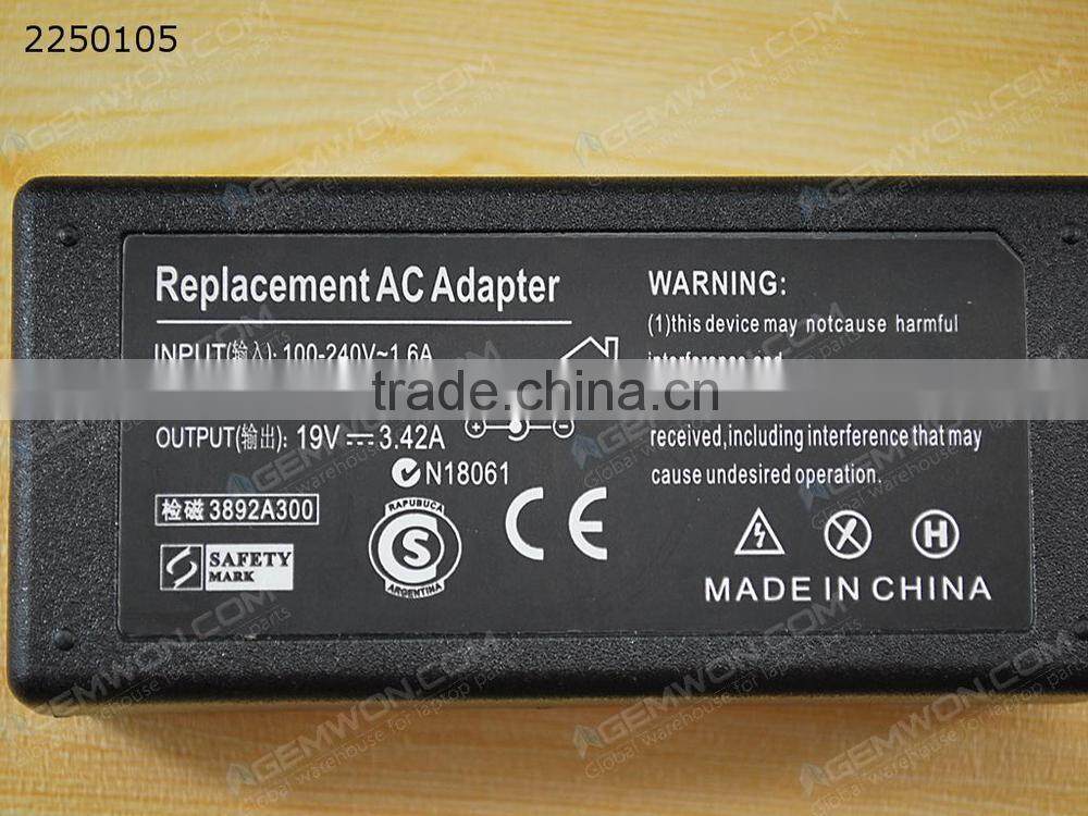 High Copy Laptop AC Power adapter for DELL 19V 3.42A 5.5*2.5mm 65W