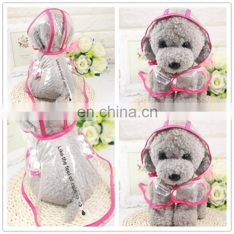 Dog Clothes Waterproof Dog Raincoat Pet Supplies Transparent Pet Rainwear Clothing Popular Dog Accessories for Dogs Protection