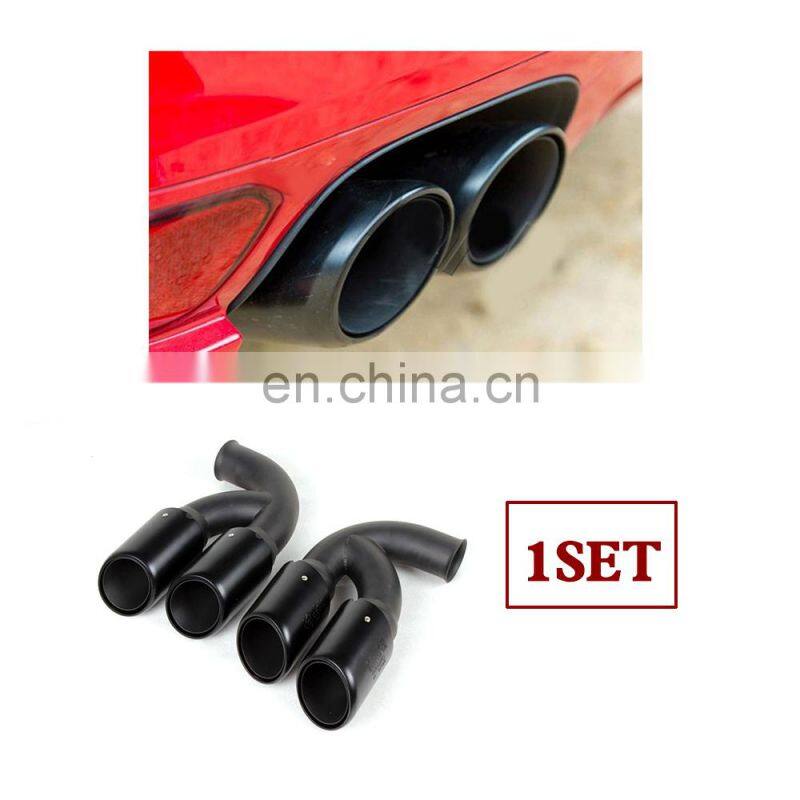 304 Steel Oval V8 Car Muffler Pipes for Porsche Cayenne 958 Turbo GTS Sport 11-14