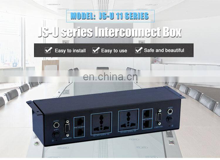 Electrical Power Aluminum Desk top Power supply Under Table Socket