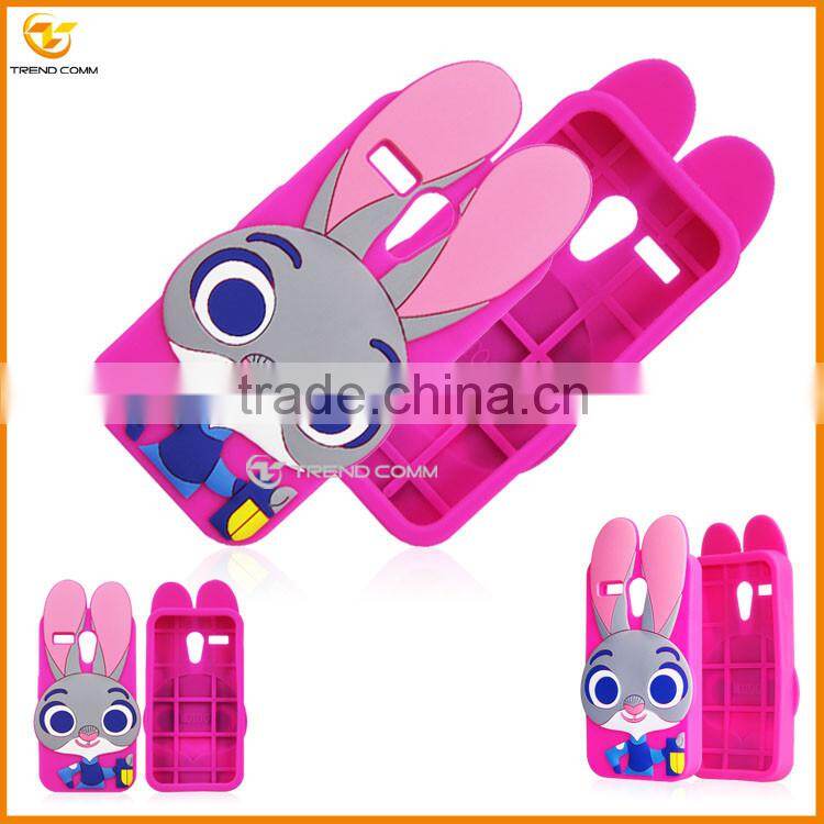new products 2016 3d rabbit cartoon silicone cellular for motorola g