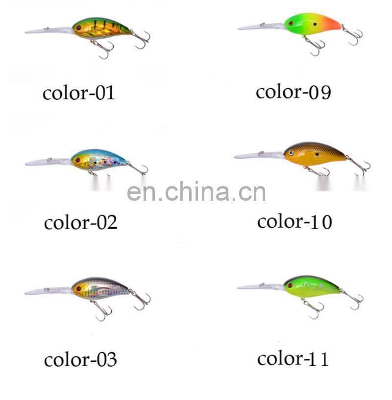 110mm 13g Wholesale High Free Samples Quality Fancy Long Lip Deep Diving Crankshad Fish Bait
