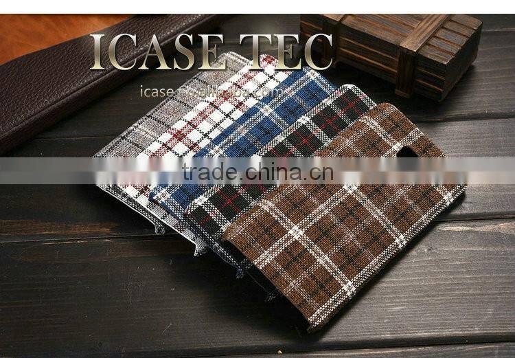 2016 New British Plaid Style Back Cover for Samsung Galaxy S6 Edge Plus, the Soft Cloth for Samsung Galaxy S6 Edge Plus Case