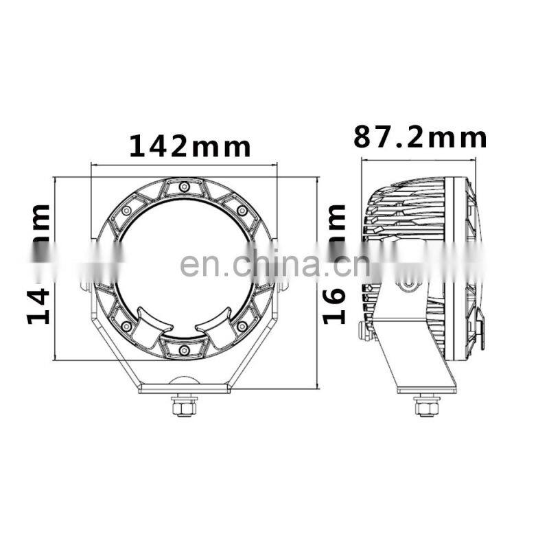 5.5 inch 35w power round led work light light bar car accessories