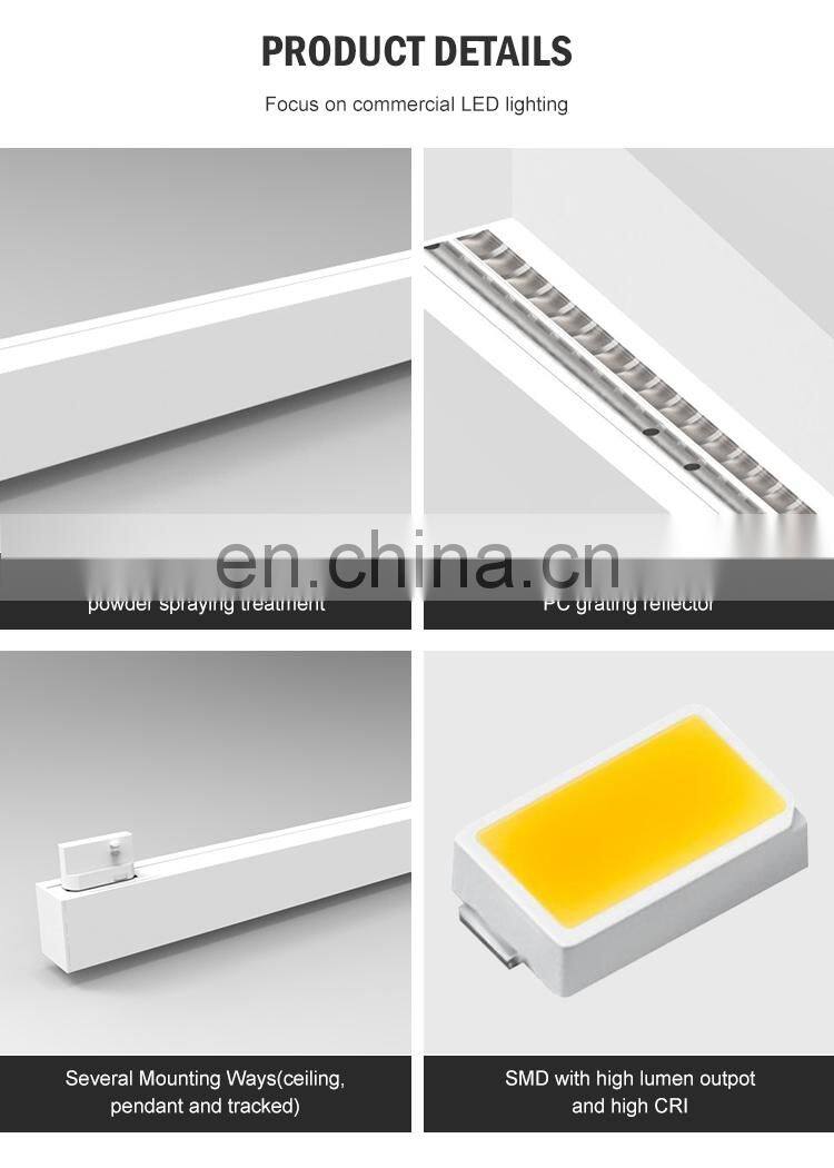 Modern High Lumen Office Airport Aluminum Smd 4000k 60w Led Linear Light