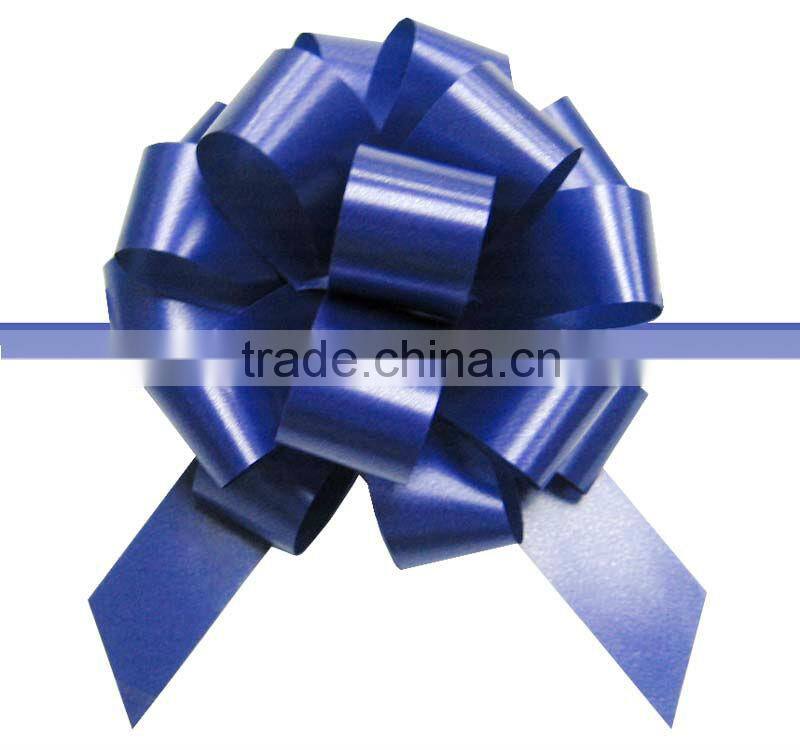 Modern Romantic and Charming Purple Satin Pom-Pom Butterfly Ribbon Pull Bow for Decoration