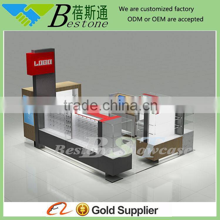 Fashion mobile kiosk design mall center cell phone accessories kiosk
