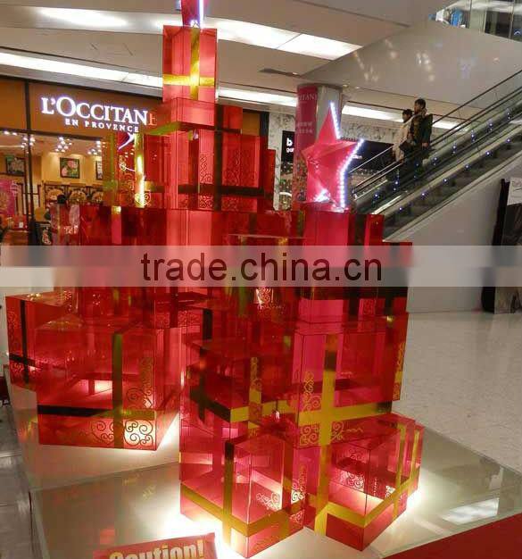 Chinese style giftbox topic christmas decoration