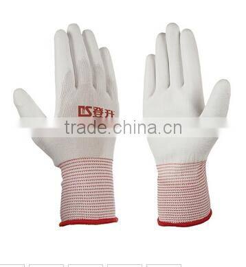 13 gauges pu coated nylon gloves