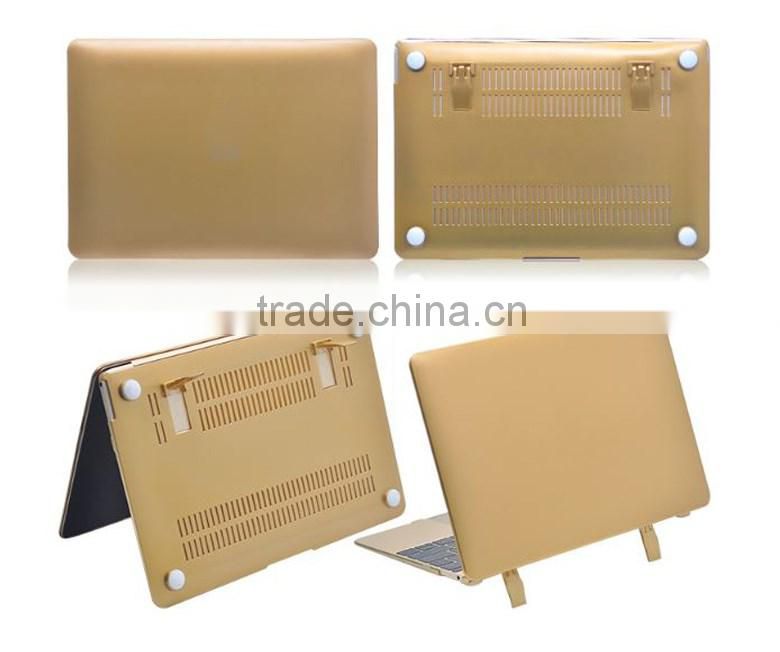 Slim Matte Laptop Cover Case with Fold Kickstand for Macbook Pro 13 inch