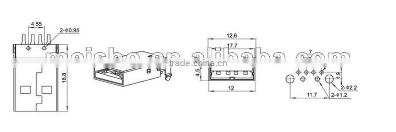 Four pin multi socket usb