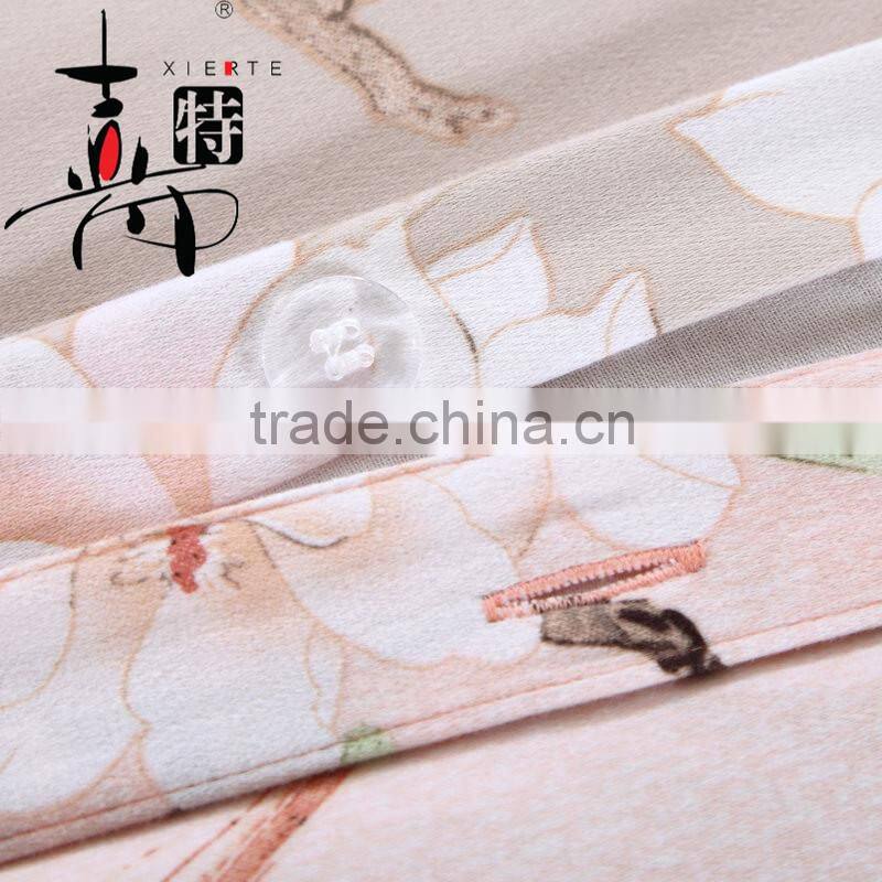 Cotton elegant reactive flowers comfortable bedding sets