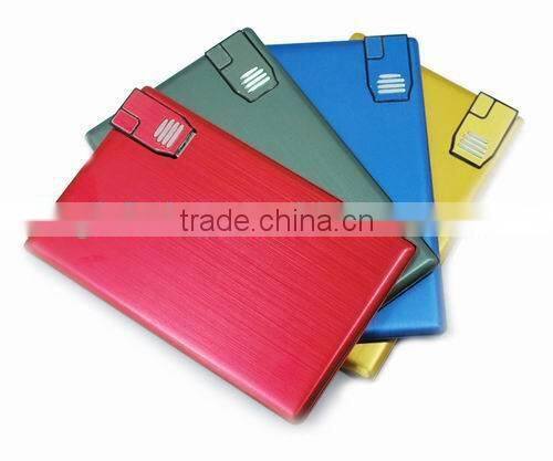 Metal USB Credit Card USB Flash Drive with customer logo printing