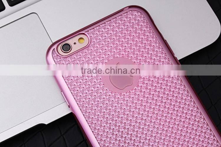 Luxury Glitter Soft TPU Electroplating Case Cover For Apple iPhone 6S / iPhone 6S Plus Rose Gold