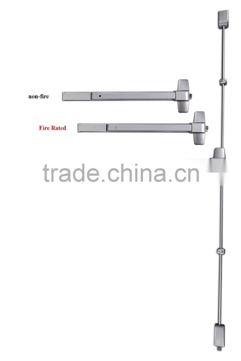 3 hrs Fire Rated ANSI UL Universal Non Handed Dual Door Push Bar