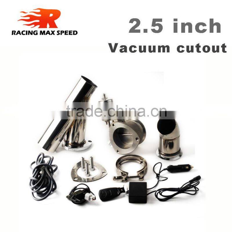 wholesales 2.5inch exhaust cutout remote control with vacuum actuator y pipe bypass electric exhaust cutout