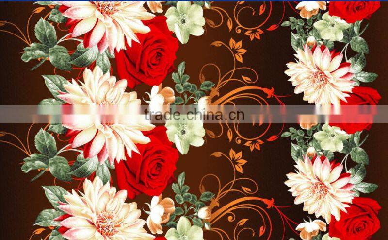 twill style microfiber polyester fabric disperse printed fabric for home textile high quality
