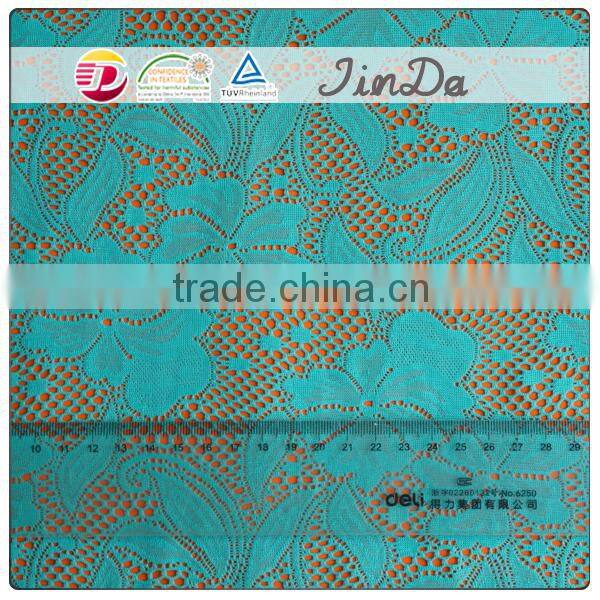Factory made wholesale green lace fabric with best price
