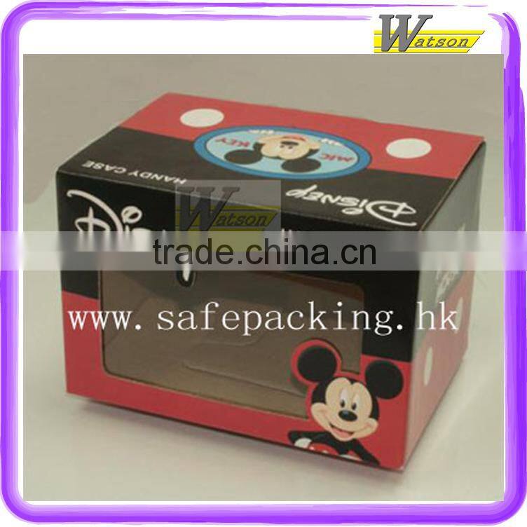 Corrugated paper box with transparent window for toy